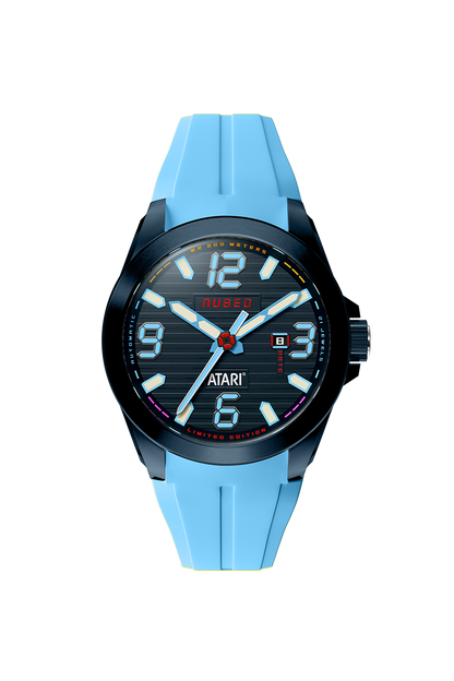 Nubeo Men's 48mm Torrent Automatic Atari Rainbow Limited Edition Rubber Strap Watch