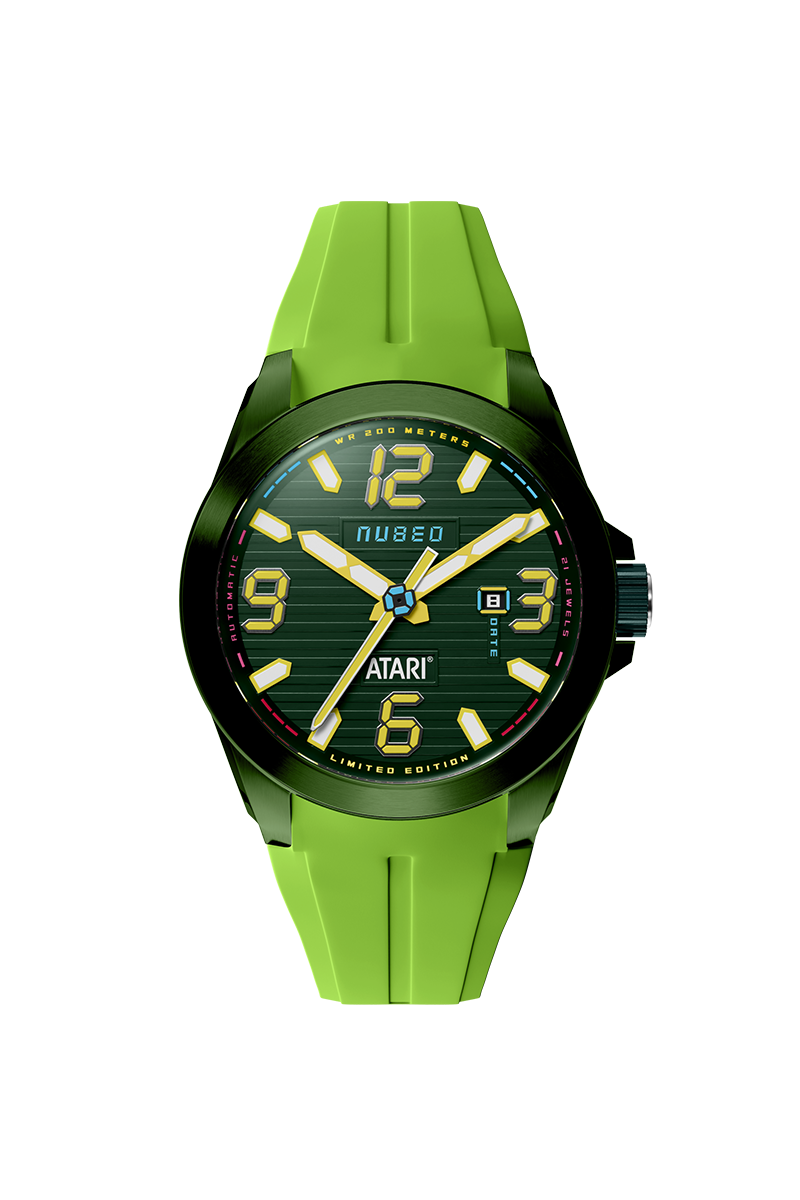 Nubeo Men's 48mm Torrent Automatic Atari Rainbow Limited Edition Rubber Strap Watch