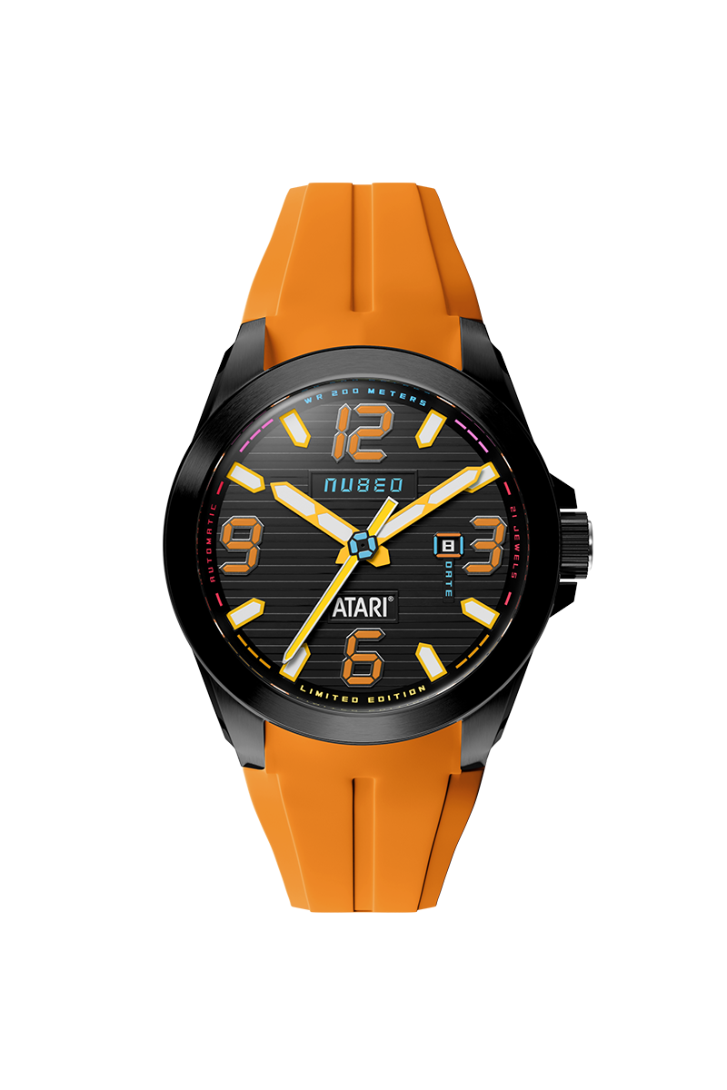 Nubeo Men's 48mm Torrent Automatic Atari Rainbow Limited Edition Rubber Strap Watch