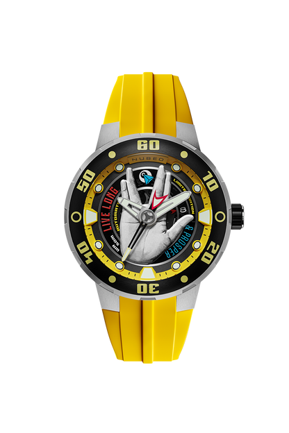 Nubeo Men's 50mm Mariner Star Trek Live Long & Prosper Automatic Strap Watch