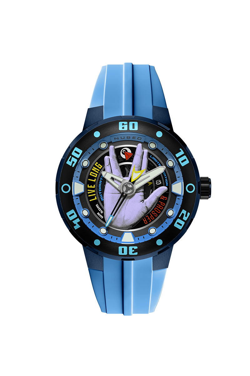 Nubeo Men's 50mm Mariner Star Trek Live Long & Prosper Automatic Strap Watch