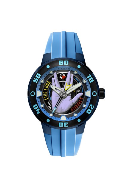 Nubeo Men's 50mm Mariner Star Trek Live Long & Prosper Automatic Strap Watch