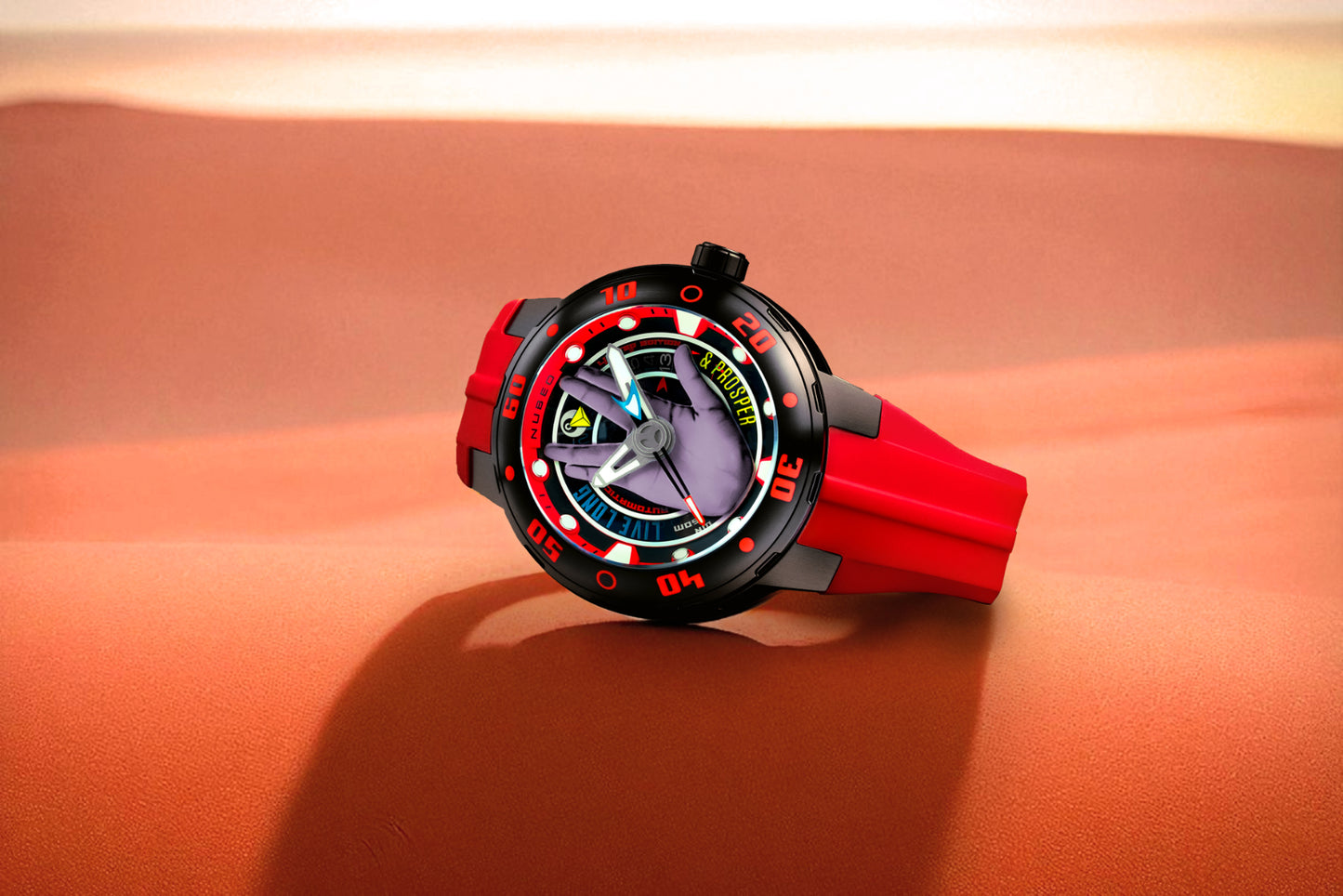 Nubeo Men's 50mm Mariner Star Trek Live Long & Prosper Automatic Strap Watch
