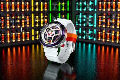 Nubeo Men's 48mm Ventana Atari Retro Gamer Automatic Rubber Strap Watch