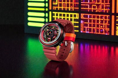 Nubeo Men's 48mm Ventana Atari Retro Gamer Automatic Rubber Strap Watch