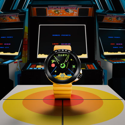 Nubeo Men's 50mm Ventana Automatic Atari Missile Command Silicone Strap Watch