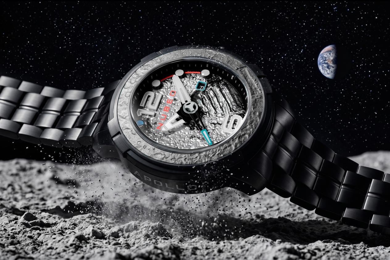 Nubeo Men's 48mm Apollo Automatic One Small Step Lmt Ed Bracelet Watch