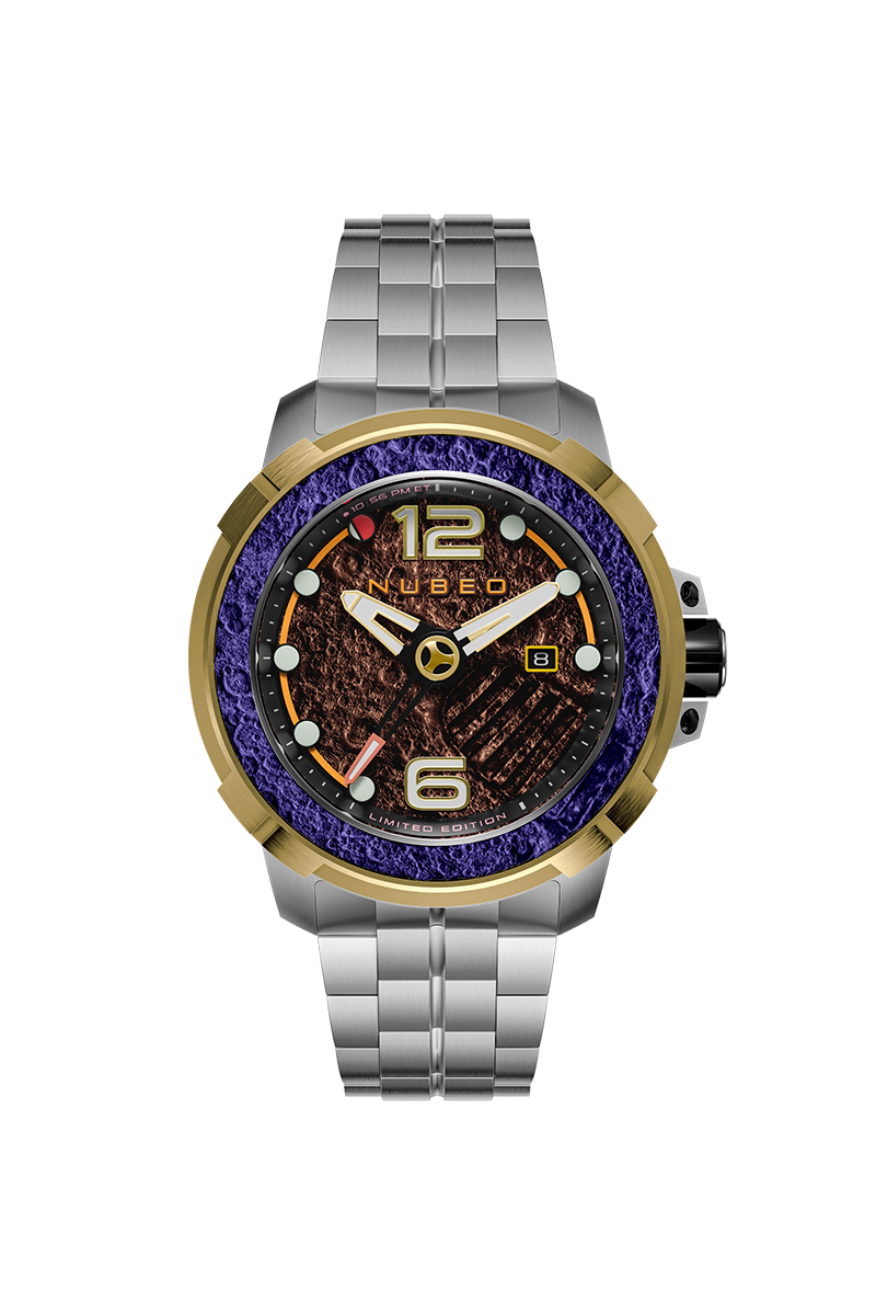 Nubeo Men's 48mm Apollo Automatic One Small Step Lmt Ed Bracelet Watch