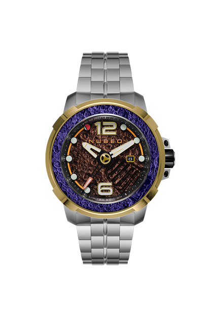Nubeo Men's 48mm Apollo Automatic One Small Step Lmt Ed Bracelet Watch