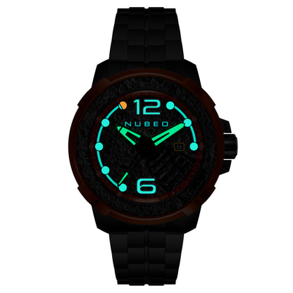 Nubeo Men's 48mm Apollo Automatic One Small Step Lmt Ed Bracelet Watch