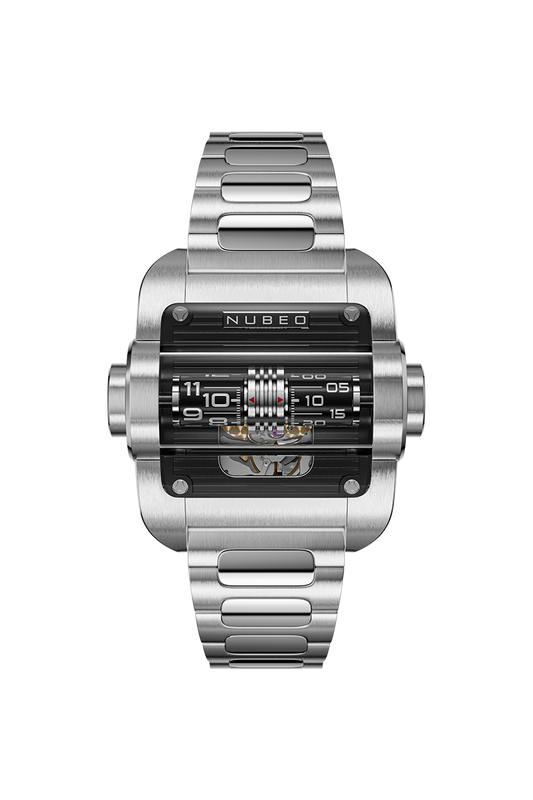 Nubeo Men's 43mm Continuum Automatic Square Rolling Time Bracelet Watch