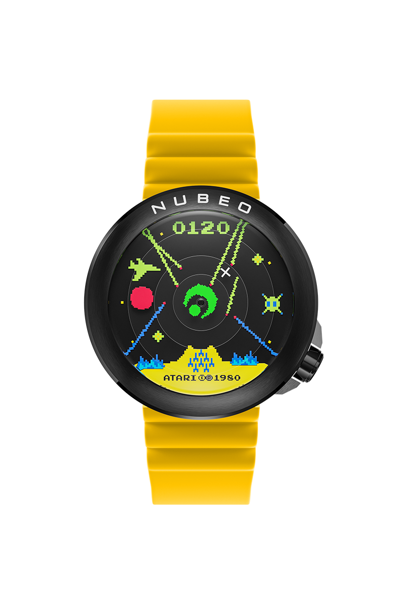 Nubeo Men's 50mm Ventana Automatic Atari Missile Command Silicone Strap Watch