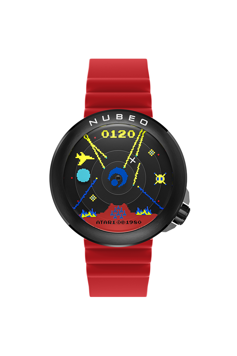 Nubeo Men's 50mm Ventana Automatic Atari Missile Command Silicone Strap Watch