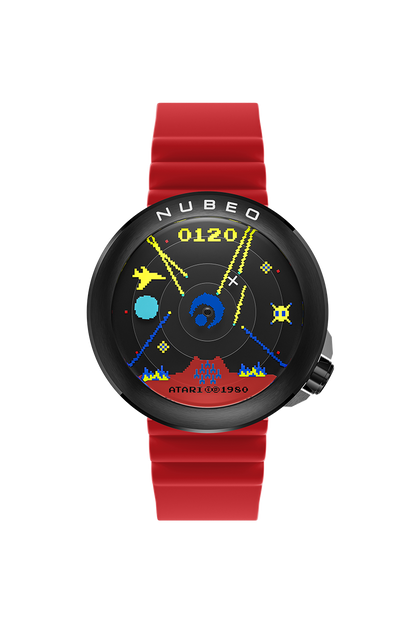 Nubeo Men's 50mm Ventana Automatic Atari Missile Command Silicone Strap Watch