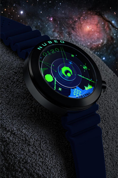 Nubeo Men's 50mm Ventana Automatic Atari Missile Command Silicone Strap Watch