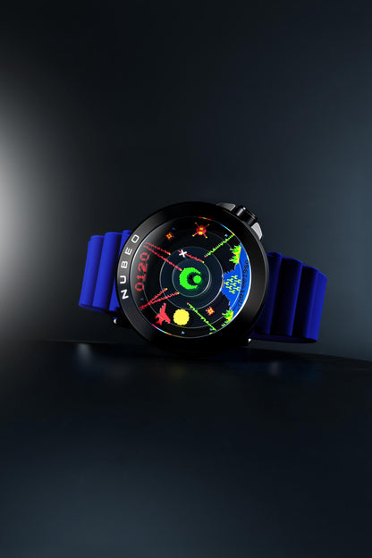 Nubeo Men's 50mm Ventana Automatic Atari Missile Command Silicone Strap Watch