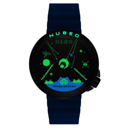 Nubeo Men's 50mm Ventana Automatic Atari Missile Command Silicone Strap Watch