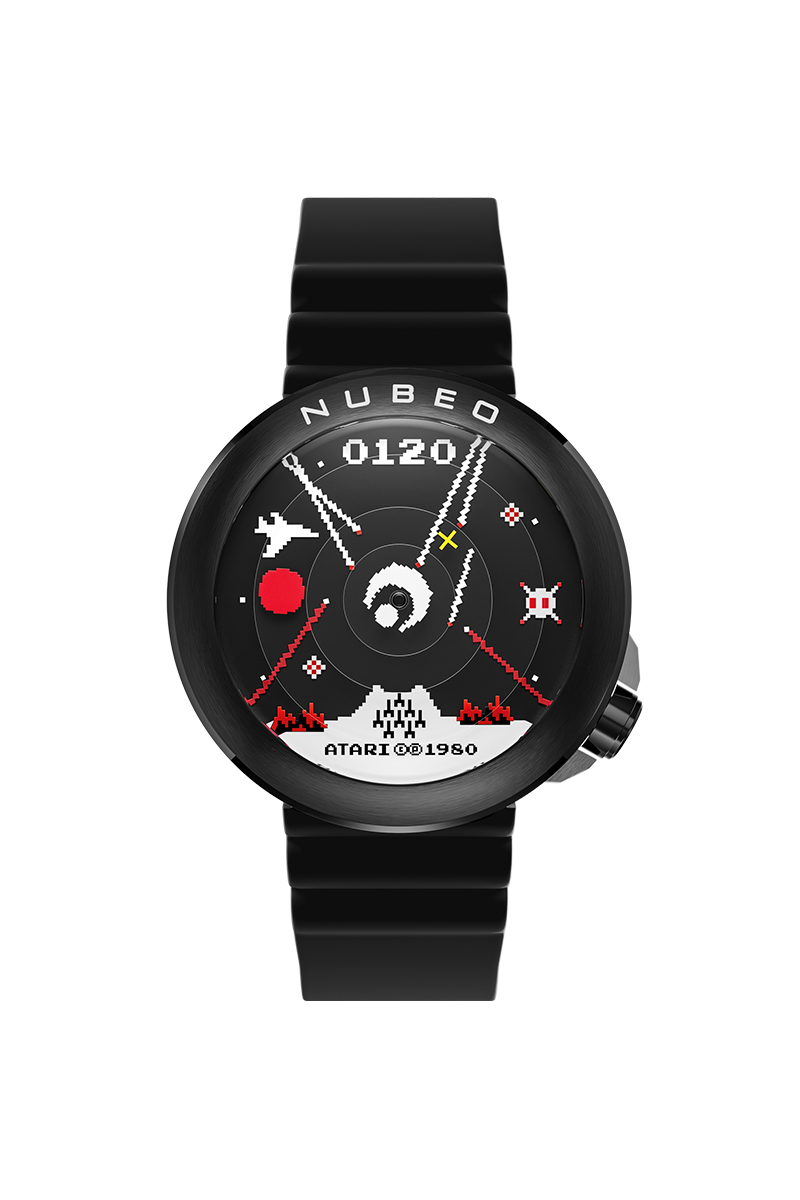 Nubeo Men's 50mm Ventana Automatic Atari Missile Command Silicone Strap Watch