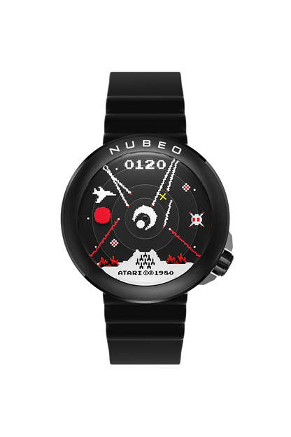 Nubeo Men's 50mm Ventana Automatic Atari Missile Command Silicone Strap Watch