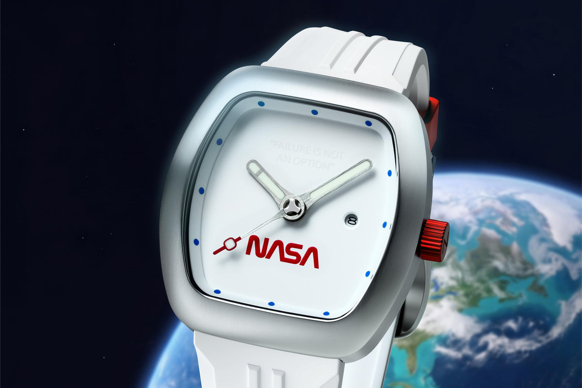 Nubeo Men's 45mm Elysium NASA Automatic Limited Edition Rubber Strap Watch