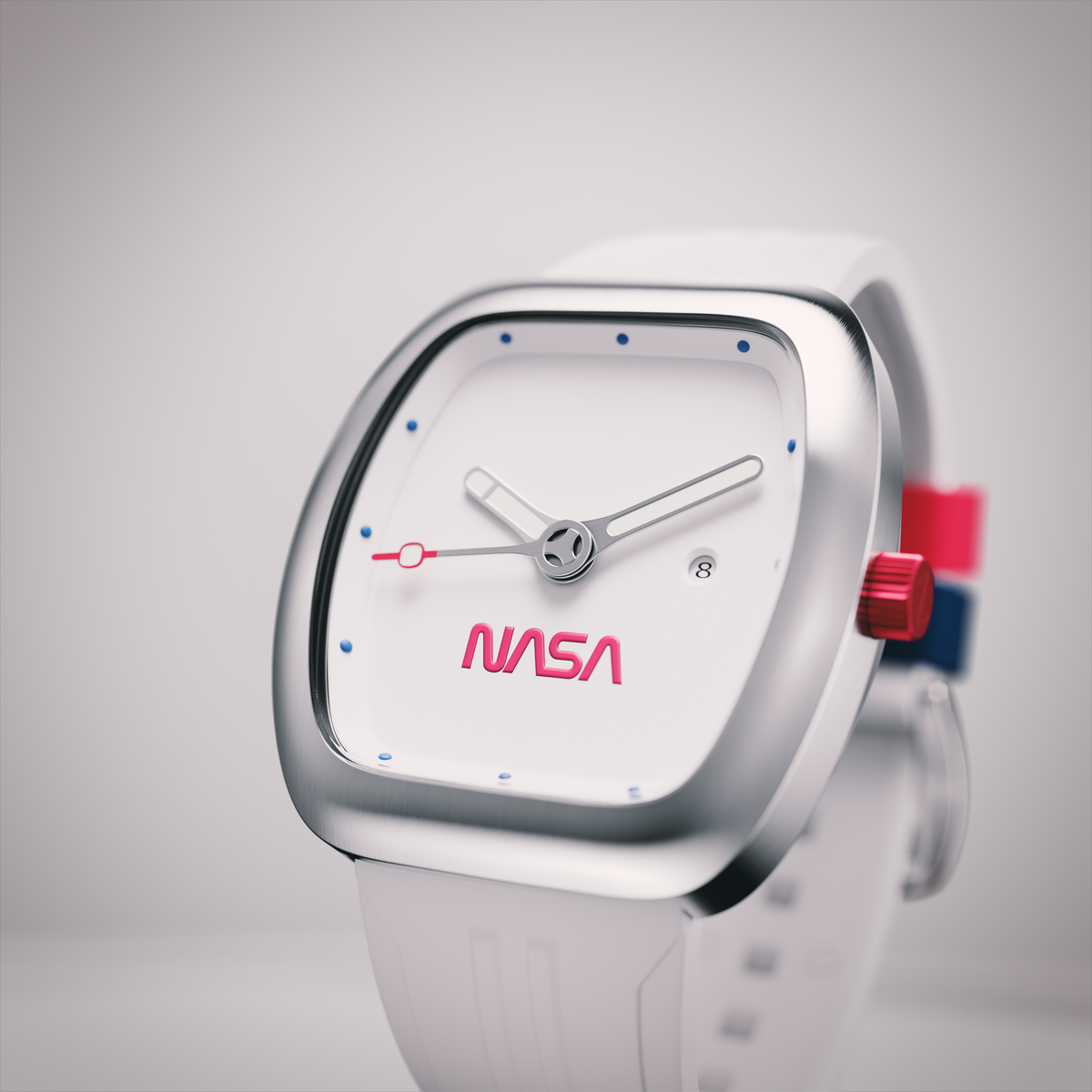 Nubeo Men's 45mm Elysium NASA Automatic Limited Edition Rubber Strap Watch