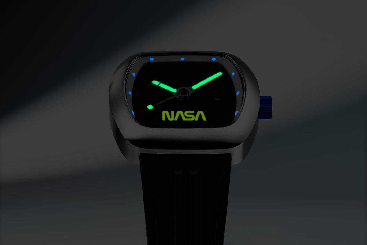 Nubeo Men's 45mm Elysium NASA Automatic Limited Edition Rubber Strap Watch