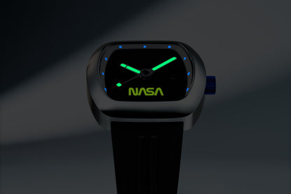 Nubeo Men's 45mm Elysium NASA Automatic Limited Edition Rubber Strap Watch
