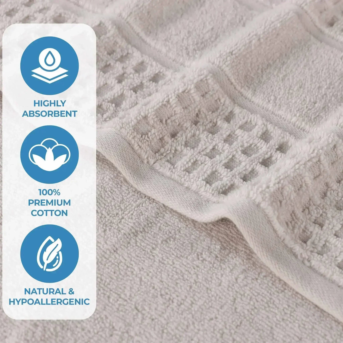 Superior "Napa" Zero Twist 100% Cotton Set of 12 Face Towels