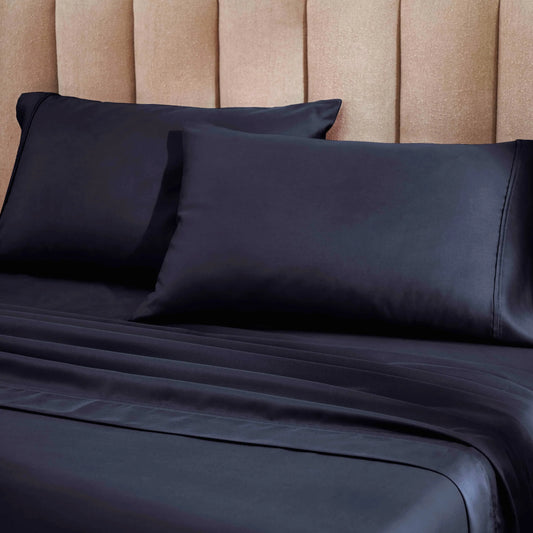 Superior 1200 Thread Count Cotton Blend Deep Pocket Solid 4-Piece Sheet Set