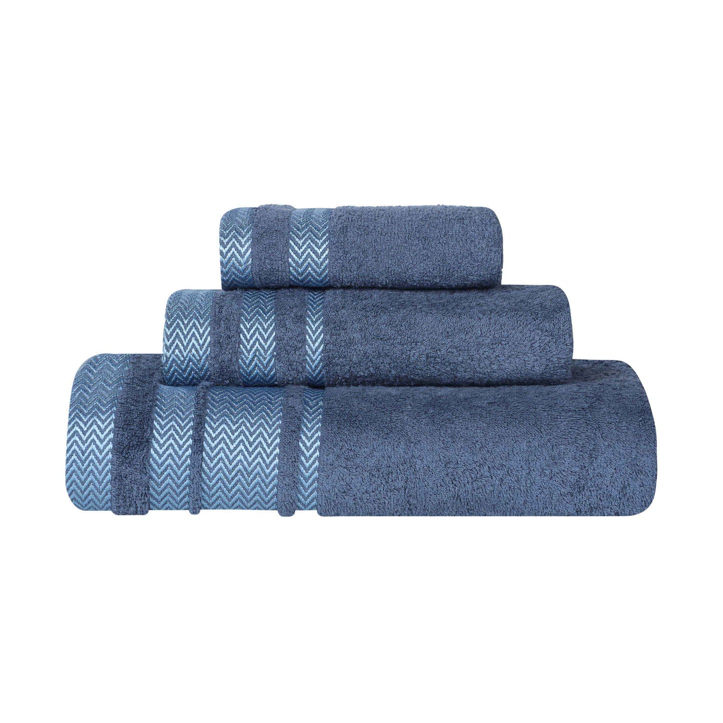 Superior "Hays" 100% Cotton Textured 3-Piece Towel Set