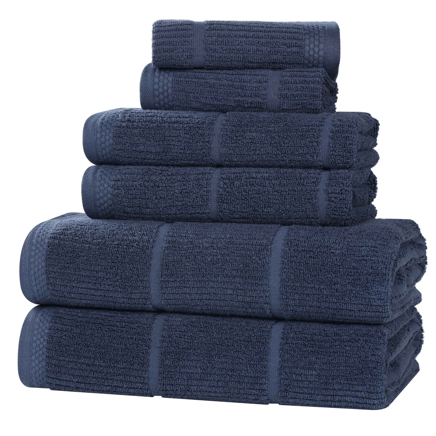 Superior "Milo" Smart Twist Viscose Cotton Blend 6-Piece Towel Set