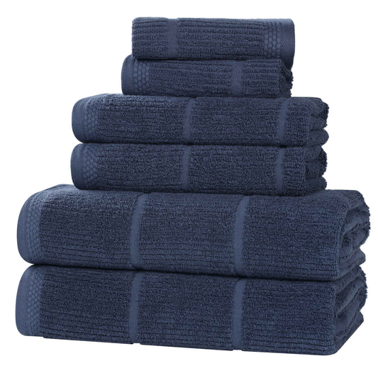 Superior "Milo" Smart Twist Viscose Cotton Blend 6-Piece Towel Set