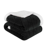 Superior Nuuk Jacquard Lattice Fleece Sherpa Reversible Blanket