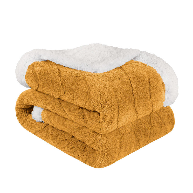 Superior Nuuk Jacquard Lattice Fleece Sherpa Reversible Blanket