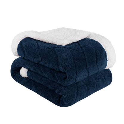 Superior Nuuk Jacquard Lattice Fleece Sherpa Reversible Blanket