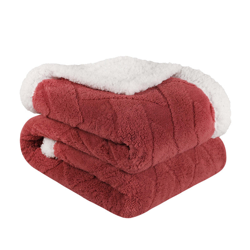 Superior Nuuk Jacquard Lattice Fleece Sherpa Reversible Blanket