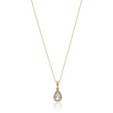 Gilded Lane 10K Gold Gem & Created White Sapphire Halo Pendant