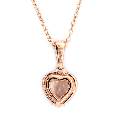 Gilded Lane 10K Gold Heart-Shaped Gem & Diamond Halo Pendant