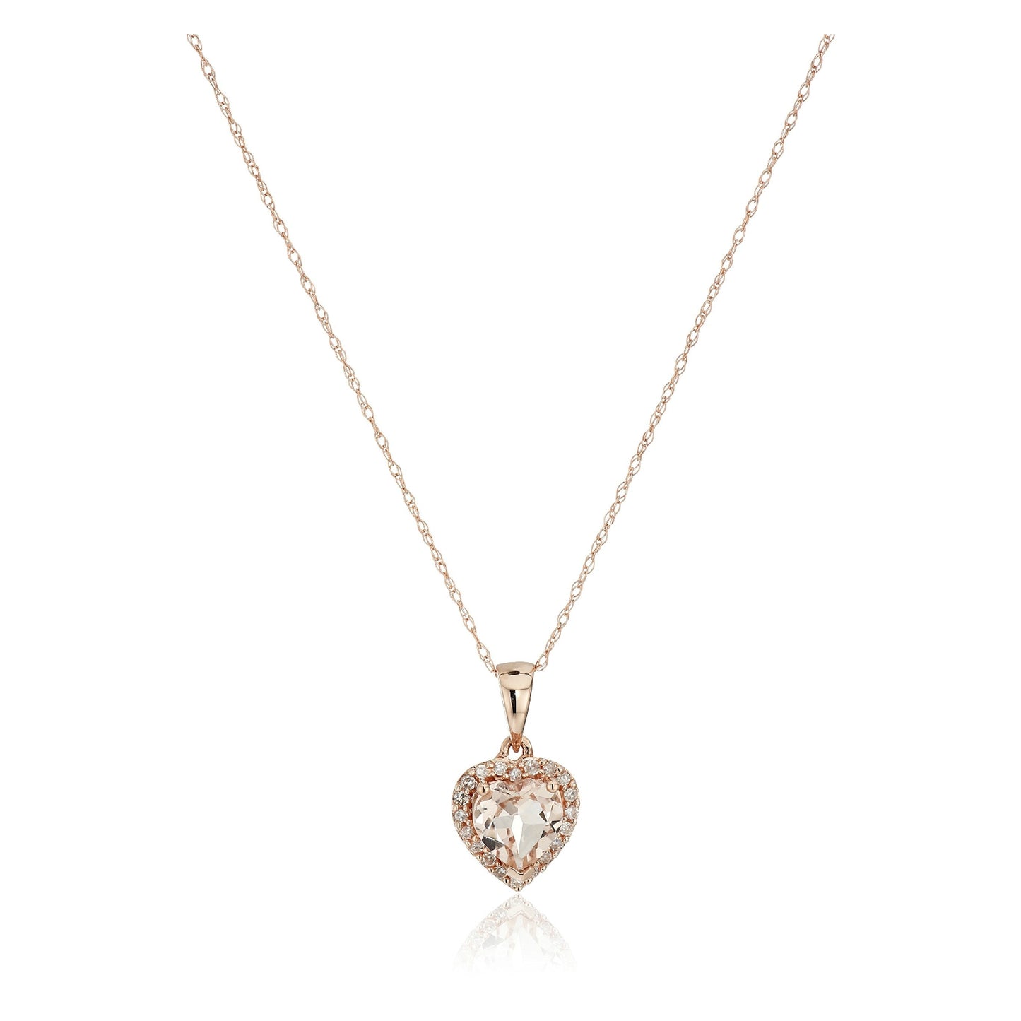 Gilded Lane 10K Gold Heart-Shaped Gem & Diamond Halo Pendant