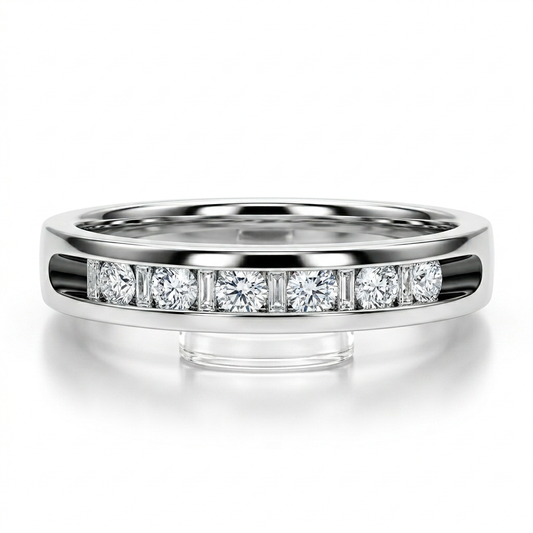 10K Gold 0.25ctw Diamond Channel Set Band Ring