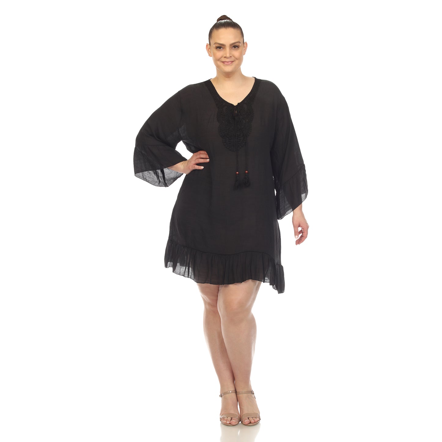 White Mark Women's Crochet Cover Up