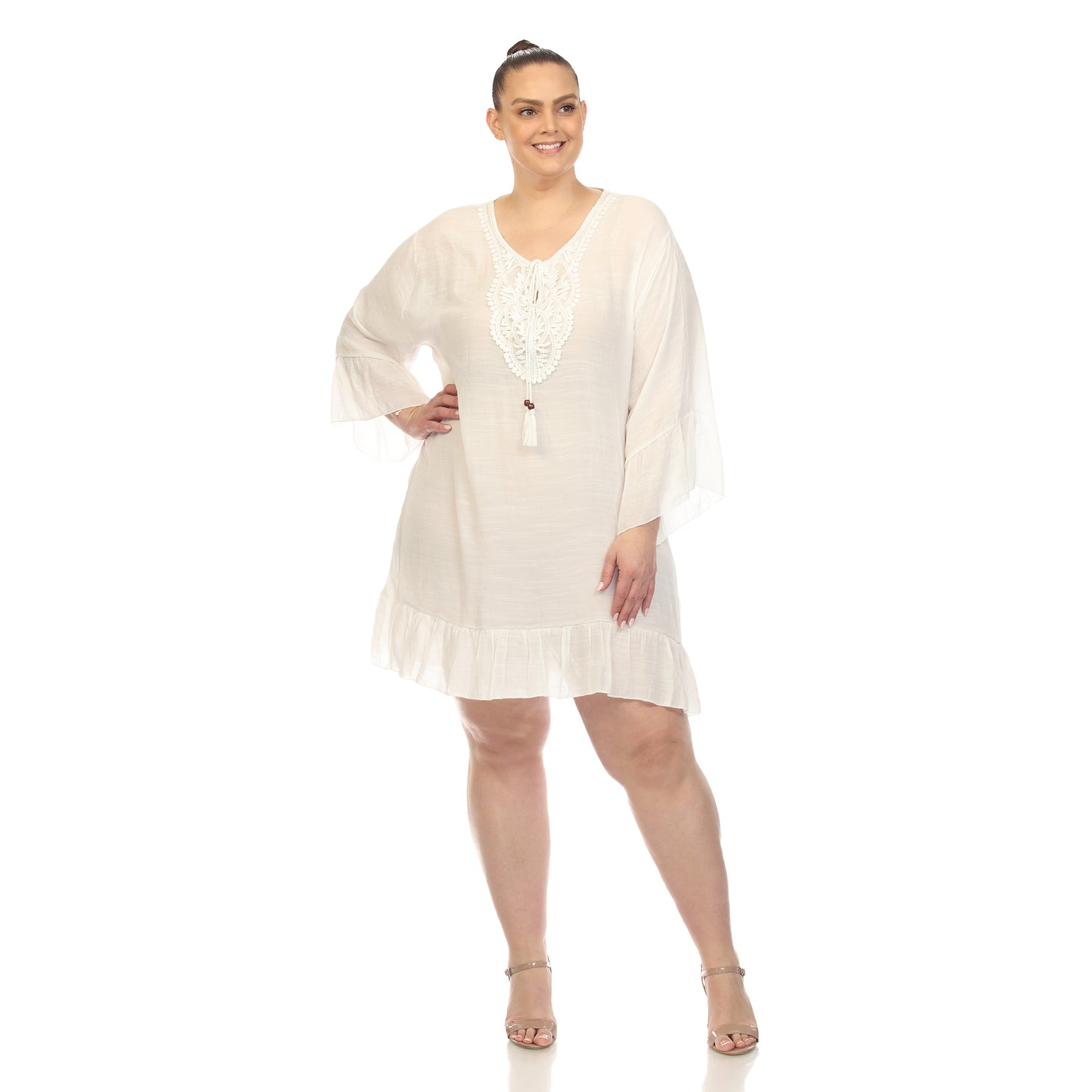 White Mark Women's Crochet Cover Up