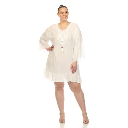 White Mark Women's Crochet Cover Up