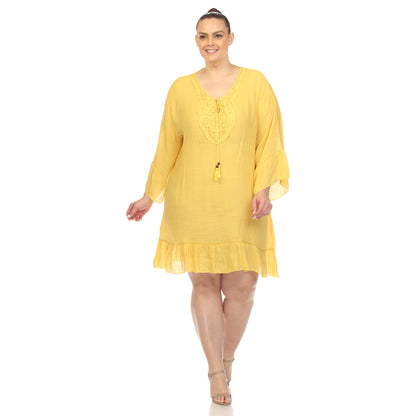 White Mark Women's Crochet Cover Up