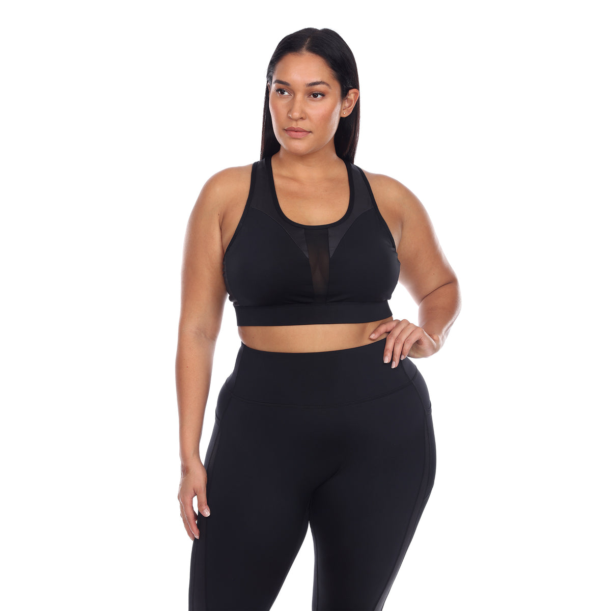 White Mark Women's Racer Back Sports Bra
