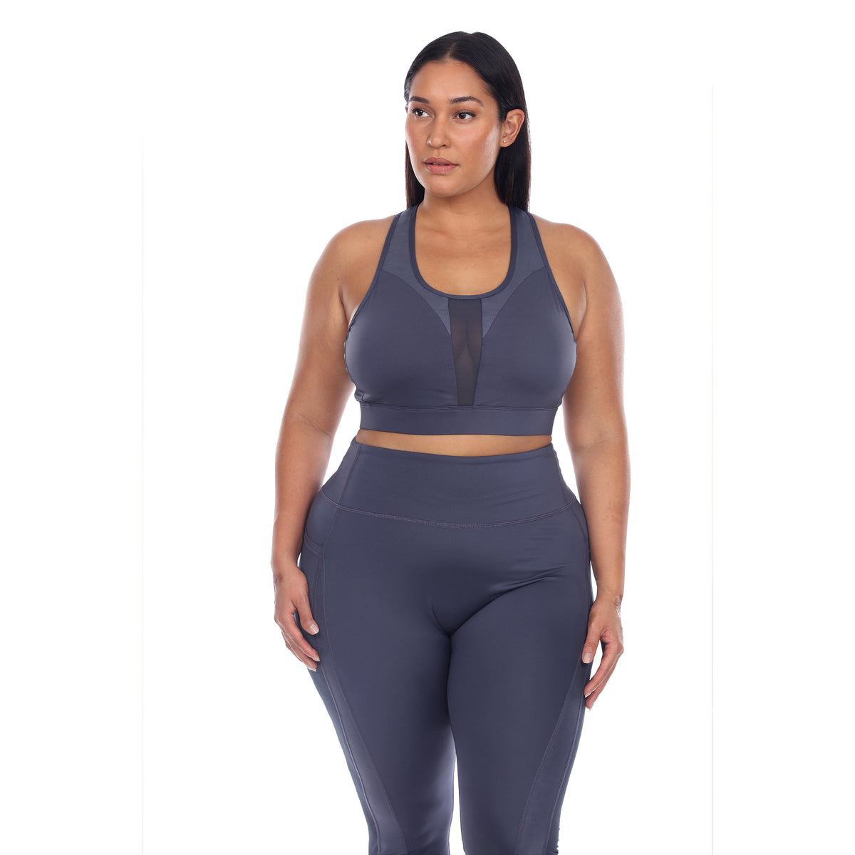 White Mark Women's Racer Back Sports Bra