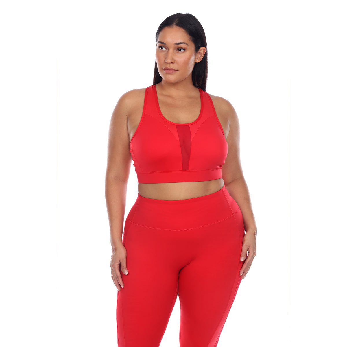 White Mark Women's Racer Back Sports Bra