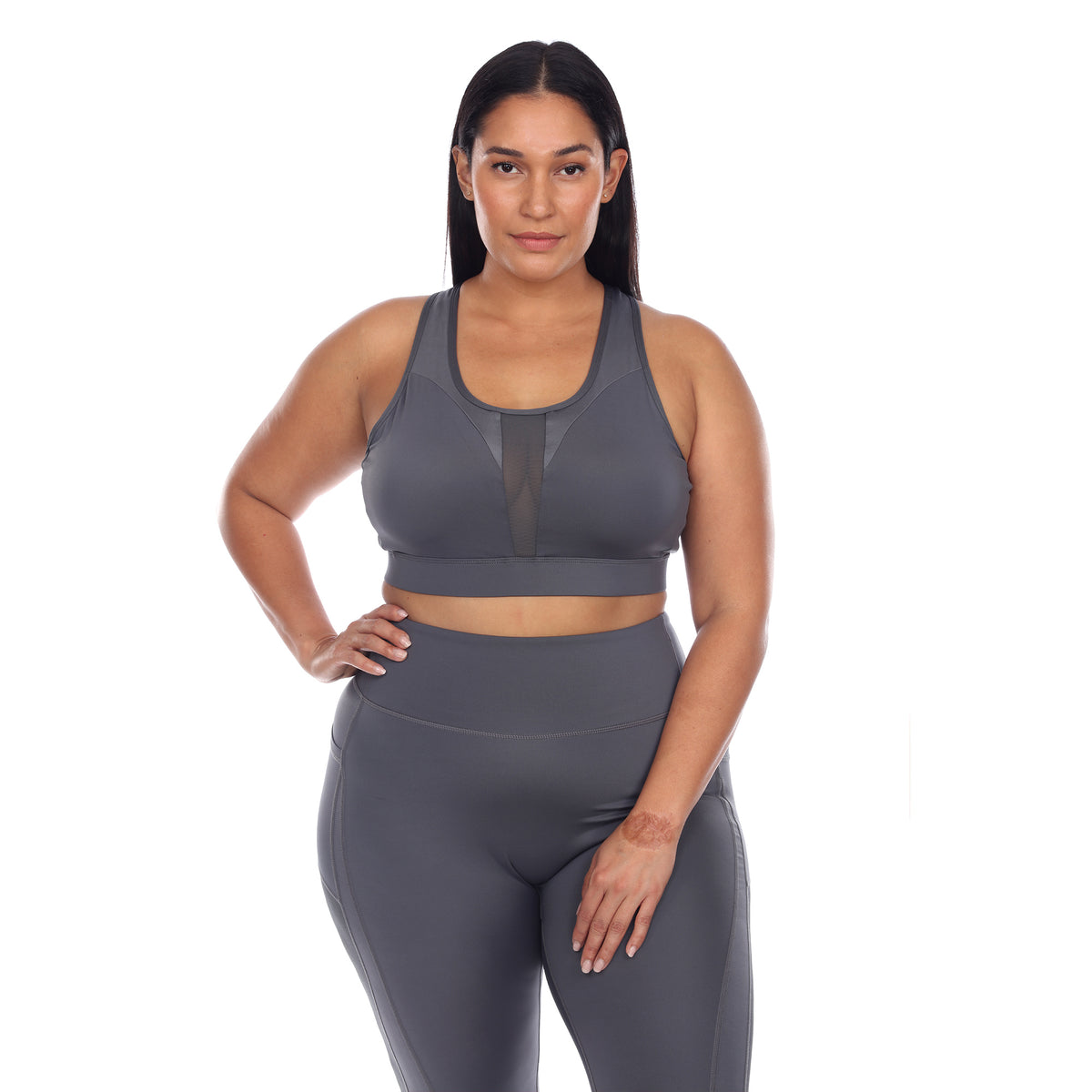 White Mark Women's Racer Back Sports Bra