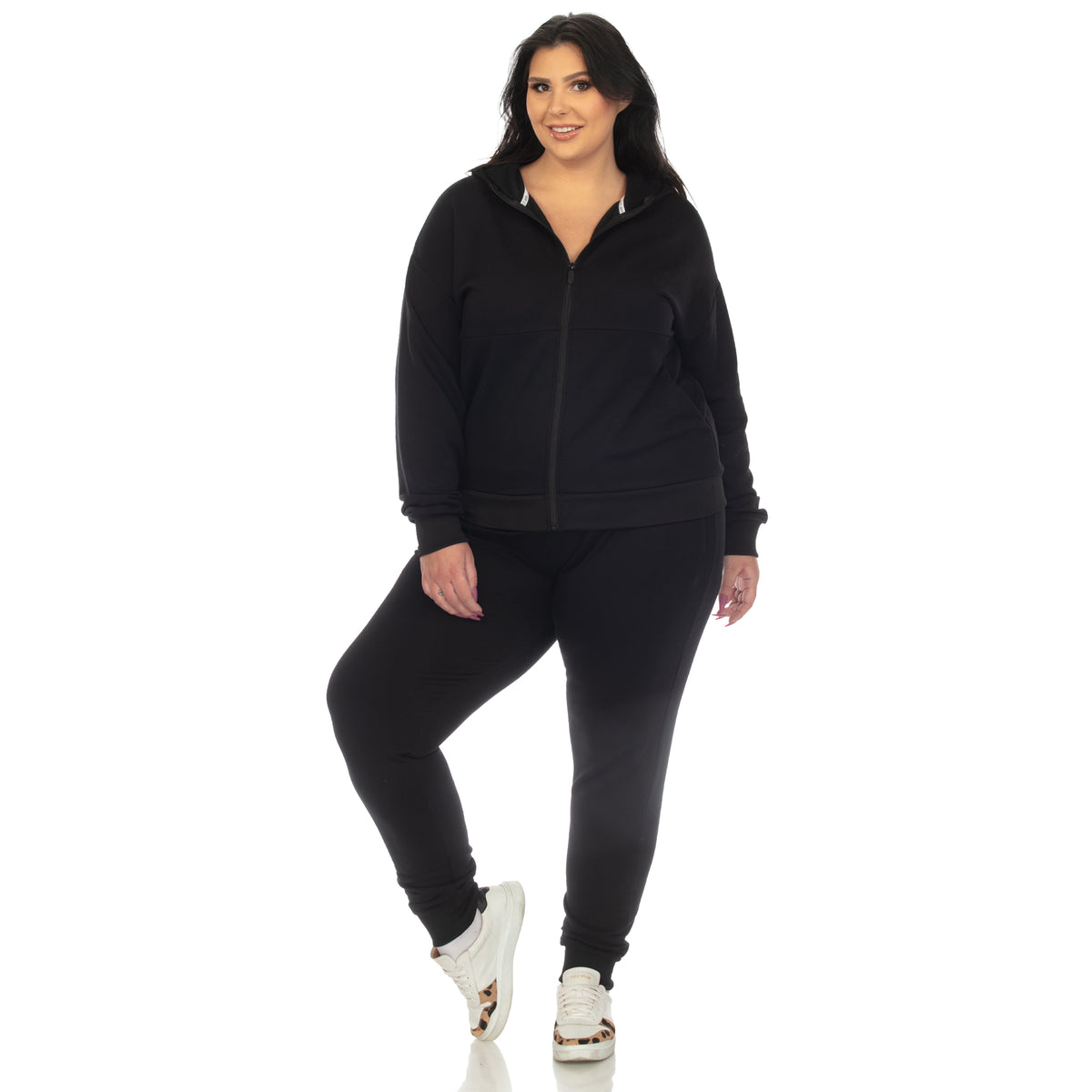 White Mark Women's 2-Piece Fleece Sweatsuit Set