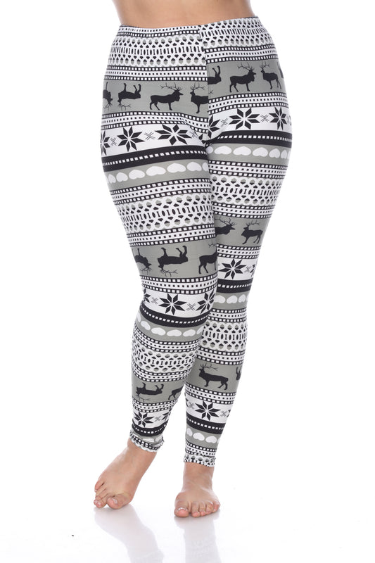White Mark Women's Printed Leggings